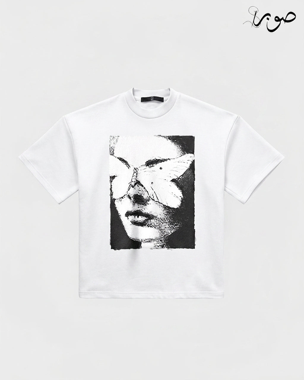 Winged Visage  Monochrome Surreal