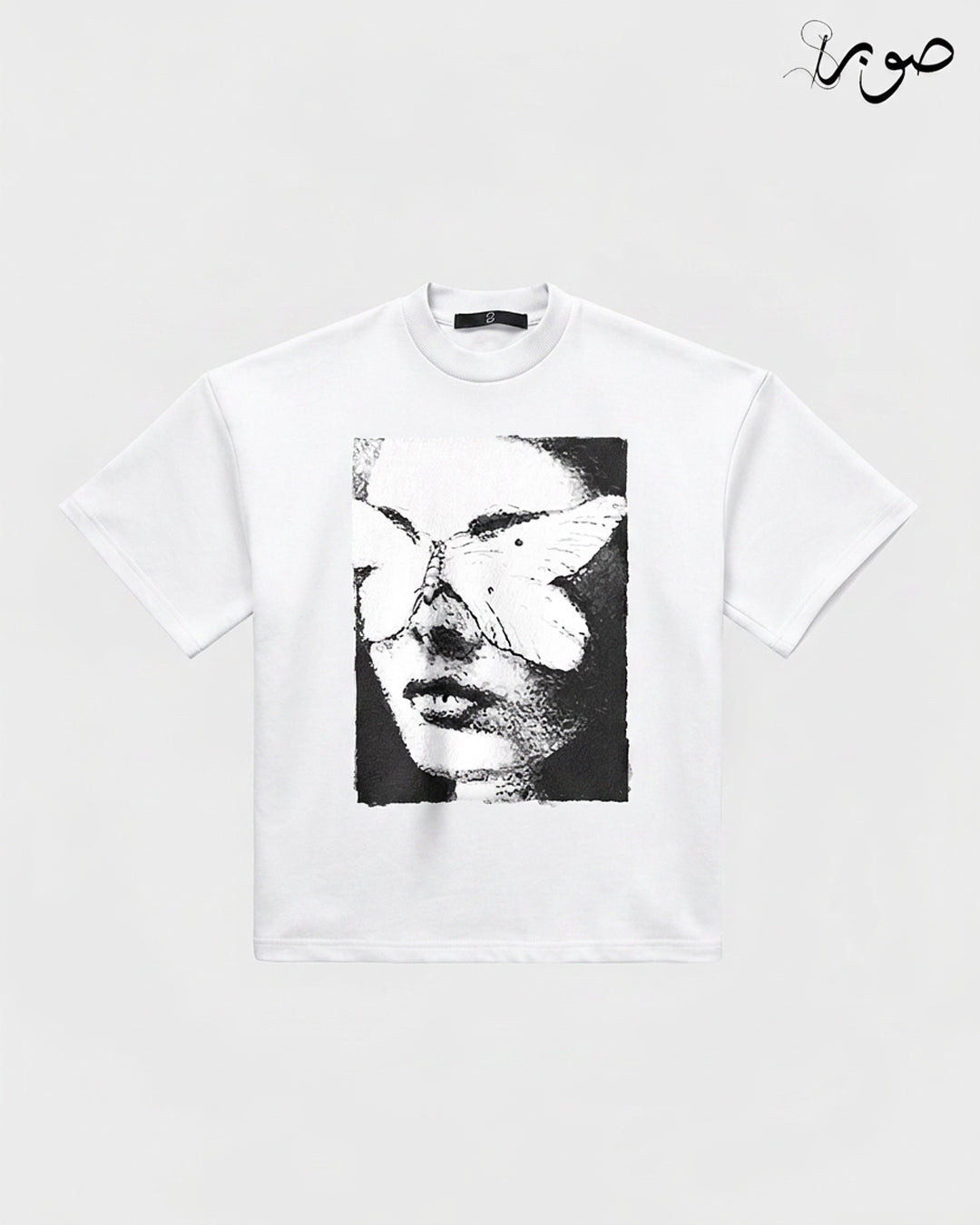 Winged Visage  Monochrome Surreal